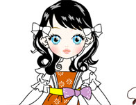 Girl With Kitten Coloring