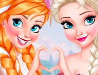 Anna And Elsa Glittery Bridesmaids