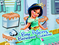 Baby Jasmine Bathroom Cleaning
