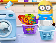 Baby Minion Washing Clothes