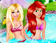 barbie and ken pool party