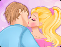 barbie games love kissing