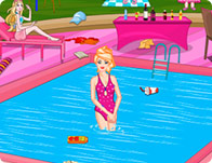 Barbie Pool Party Cleaning - Girl Games