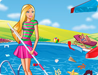 barbie with swimming pool
