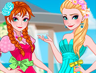 Elsa and Anna Bridemaids Dresses