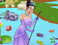 Princess Tiana Pond Cleaning