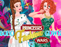 Princesses Fashion Wars: Boho vs. Gowns