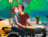 Risky Motor Cycle Kissing
