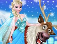Rudolph and Elsa in the Frozen Forest