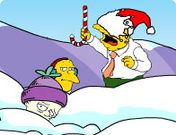 Simpsons Xmas Snow Fight