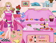 barbie cleaning big house games