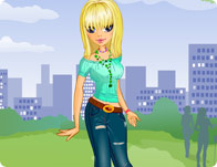 Trendy Jeans Girl