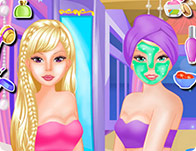 barbie facial and dress up games