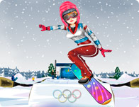 Winter Olympics Snowboarder Girl